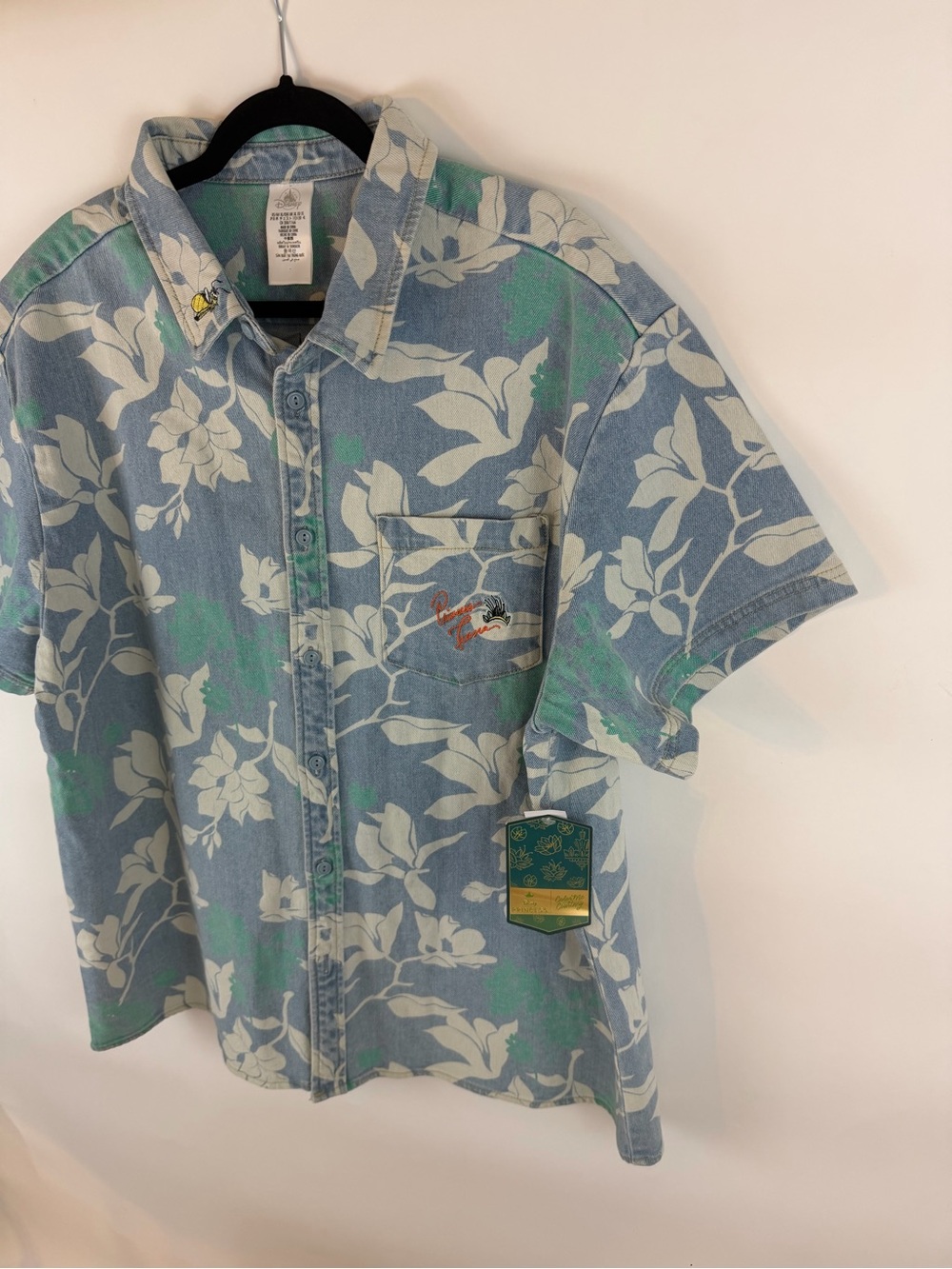 Disney Princess x ColourMe Courtney Floral Denim Shirt XL NWT - Picture 4 of 10